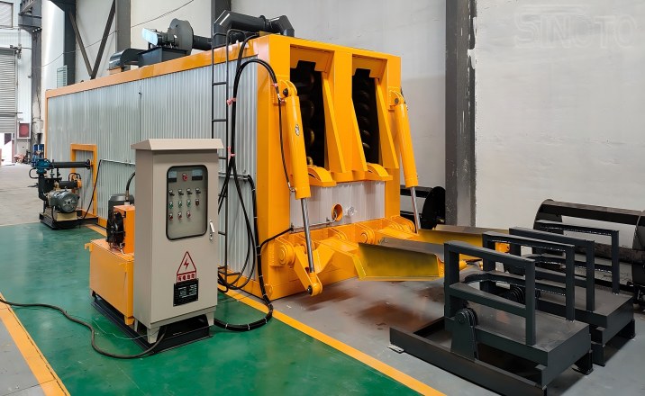 Internal thermal oil heating coils of a high-efficiency bitumen decanter unit