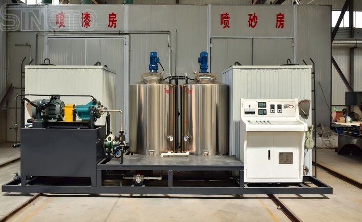 High-shear colloid mill unit for SINOTO bitumen emulsion plant showing precision engineering