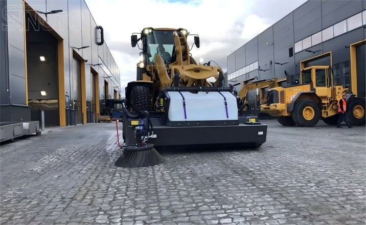 loader-mounted road sweeper