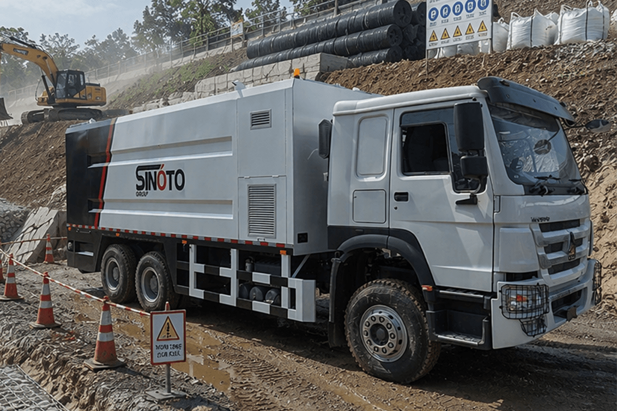 cement spreader truck