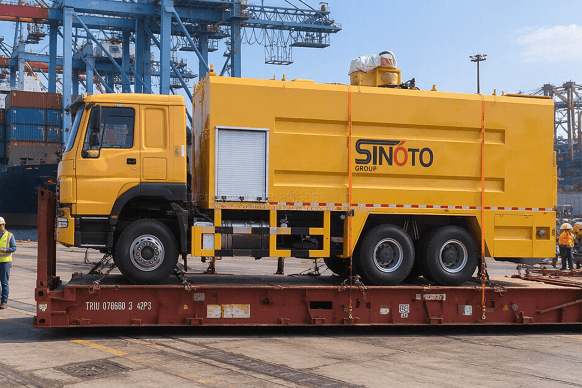 cement spreader truck