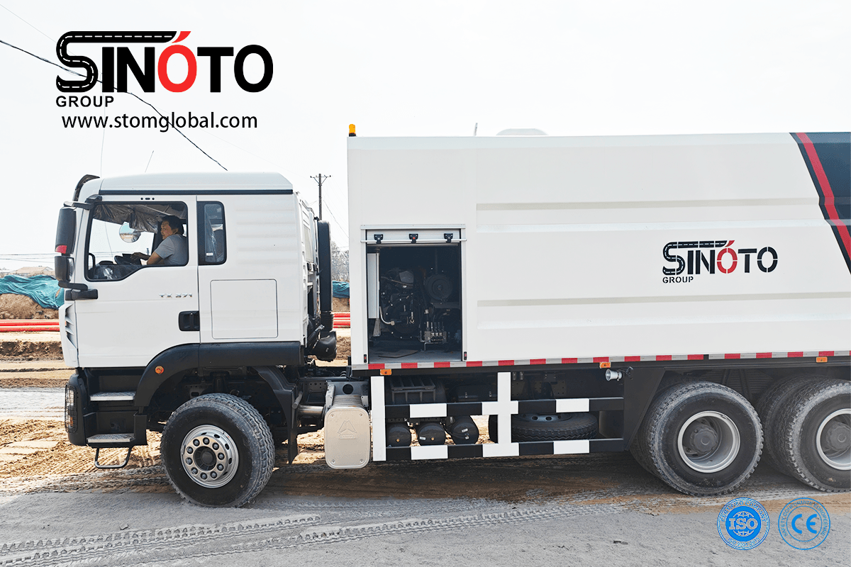 cement spreader truck