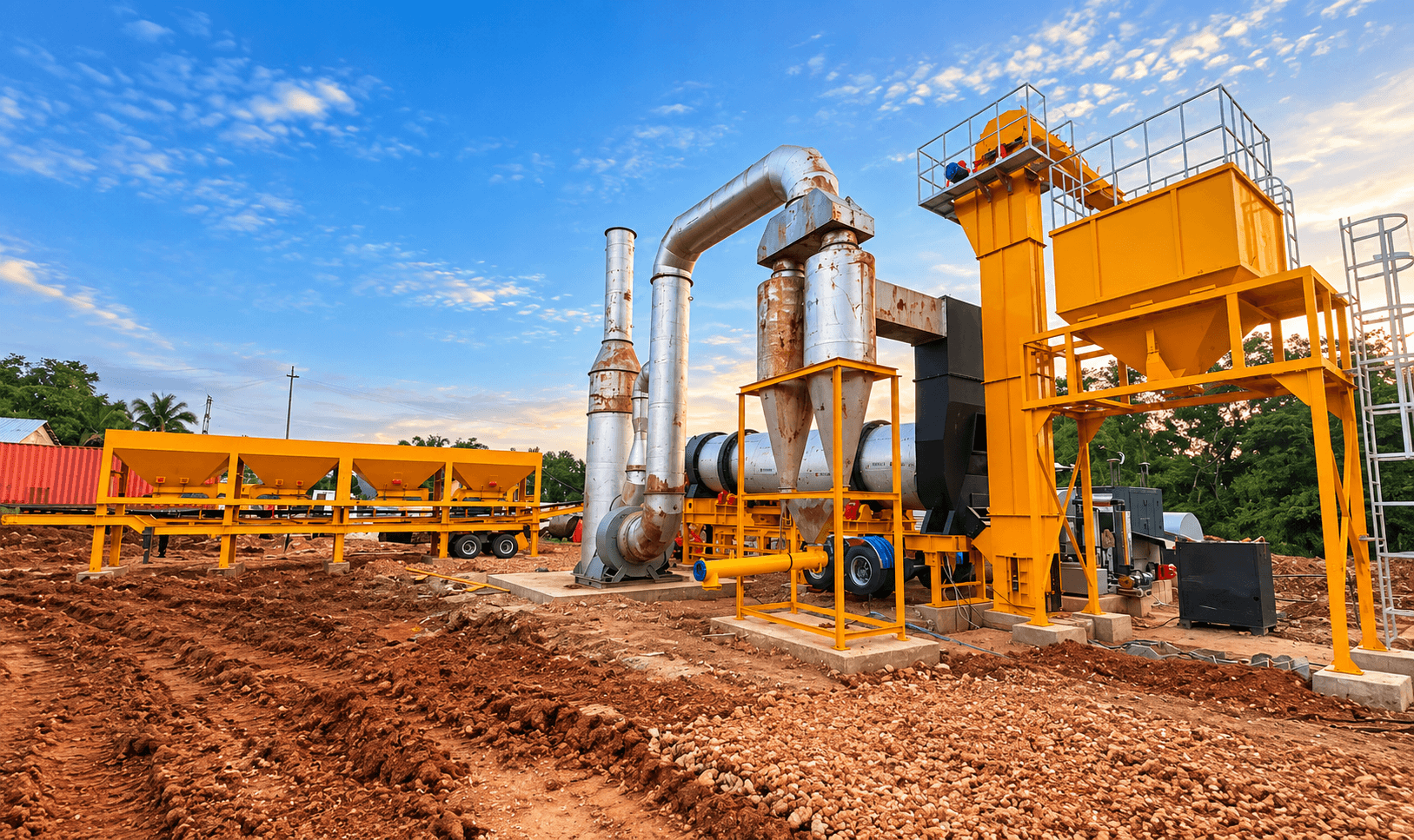 Mobile Asphalt Drum Mix Plant