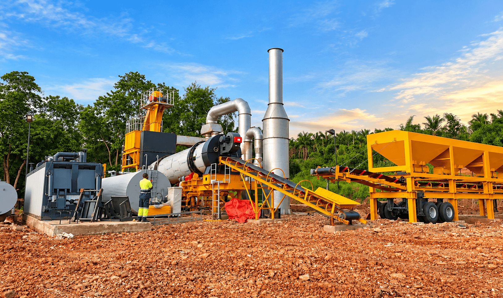 Mobile Asphalt Drum Mix Plant