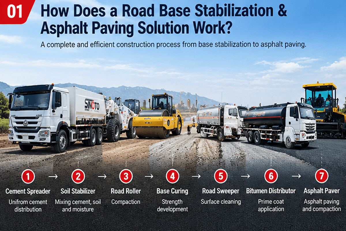 Road Base Stabilization & Asphalt Paving Equipment