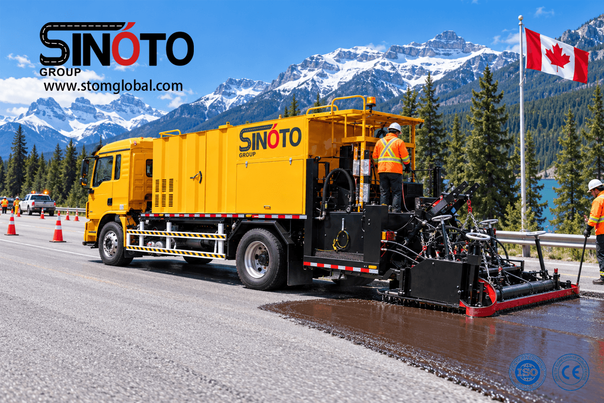 Slurry Sealing Paver truck