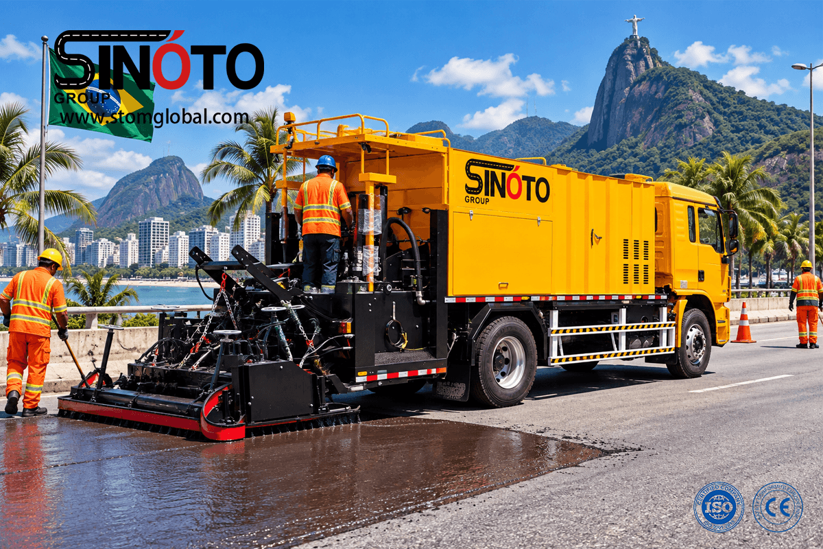 Slurry Sealing Paver truck