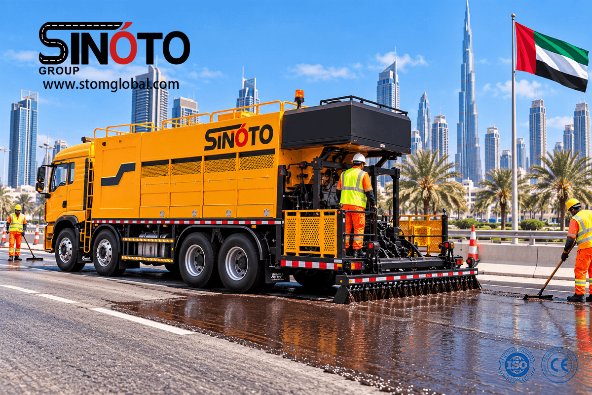 Slurry Sealing Paver truck