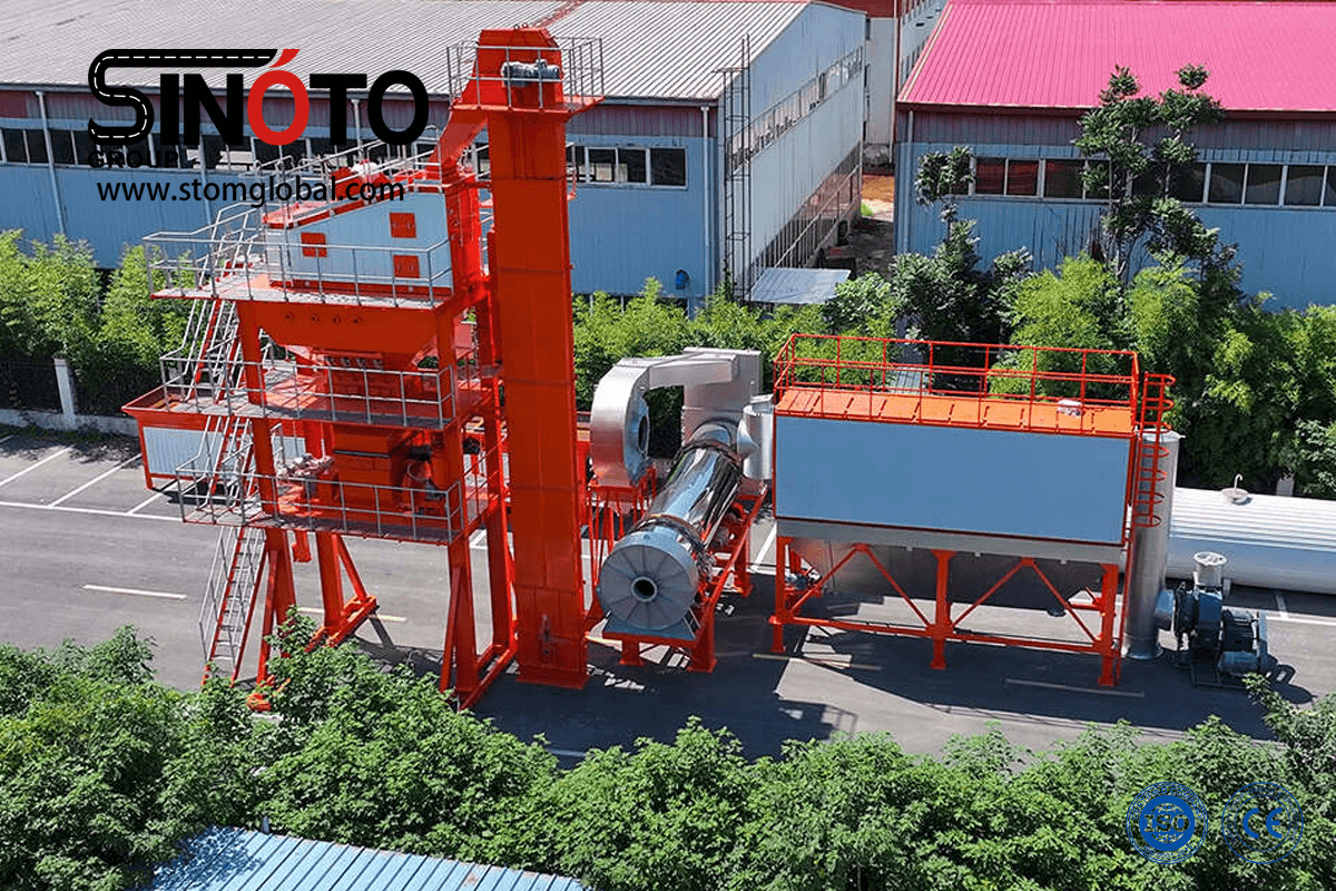 Fixed asphalt batch plant