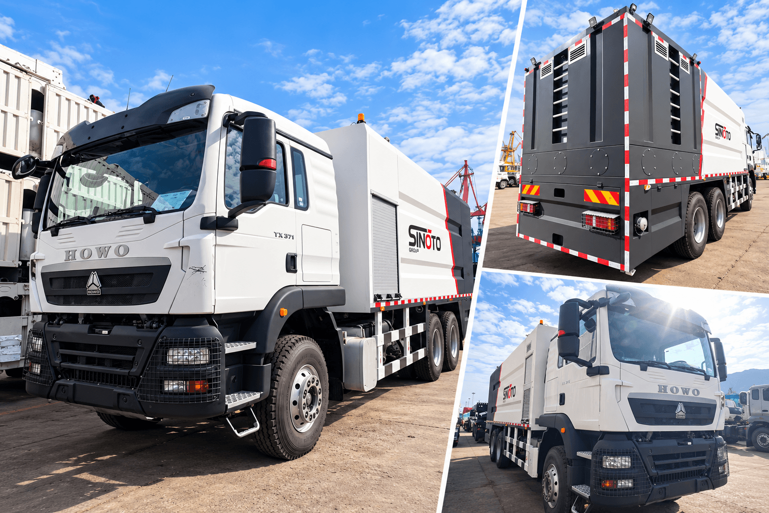 powder spreader truck